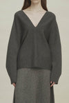 SWAYING 24 Autumn and Winter One-piece wool cardigan SW-SW24AW1T35-HH Black and gray SW-SW24AW1T32